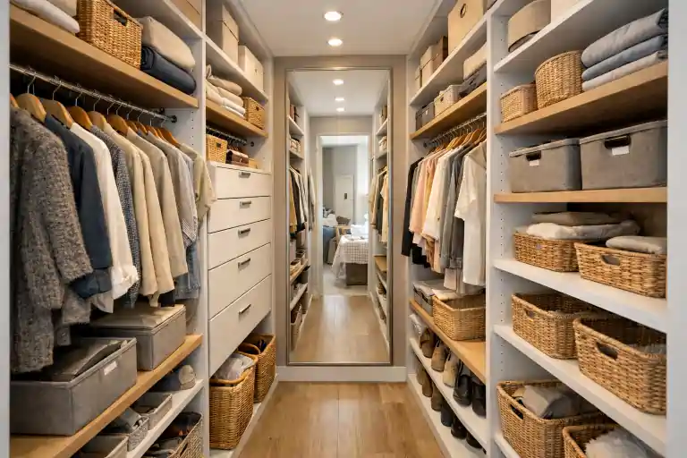 Mała garderoba walk-in